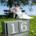 Brautpaar mit Datumsreminder